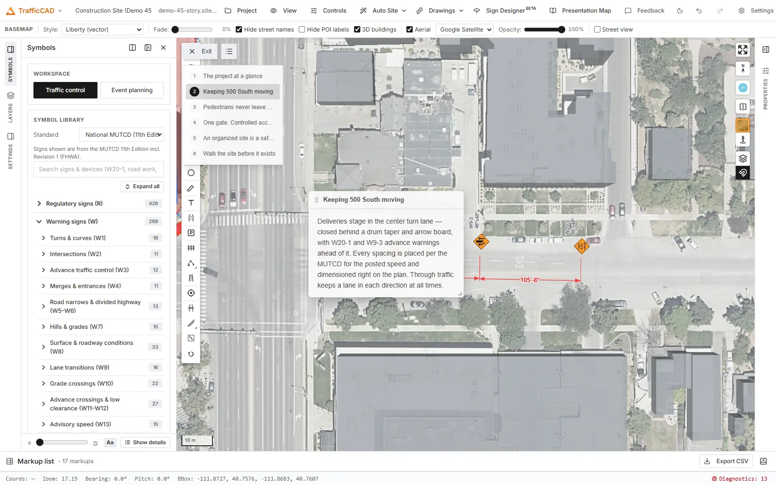 The Presentation Map workspace